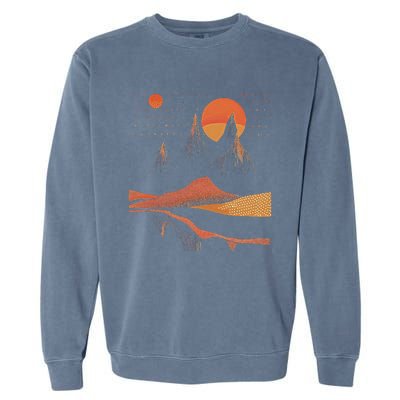 Orange Landscape Cool Garment-Dyed Sweatshirt