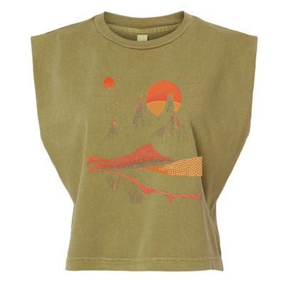 Orange Landscape Cool Garment-Dyed Women's Muscle Tee