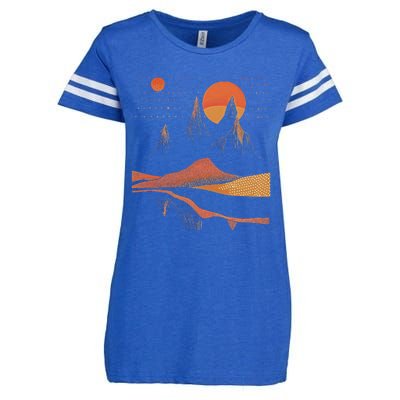 Orange Landscape Cool Enza Ladies Jersey Football T-Shirt