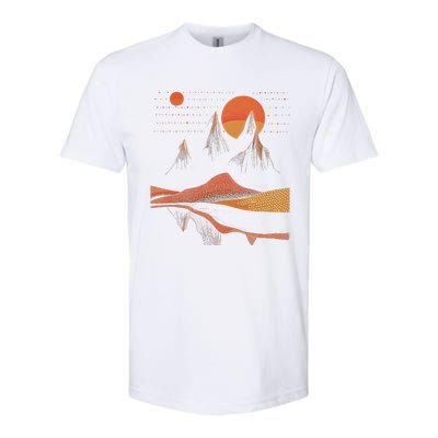 Orange Landscape Cool Softstyle CVC T-Shirt