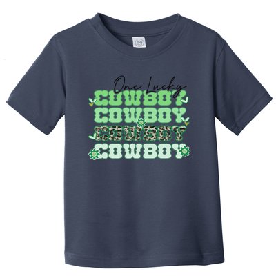 One Lucky Cowboy Retro Lucky Shamrock Saint Patrick's Day Toddler T-Shirt