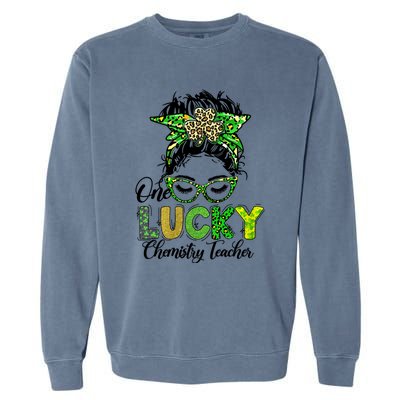 One Lucky Chemistry Teacher Happy St Patricks Day Gift Garment-Dyed Sweatshirt