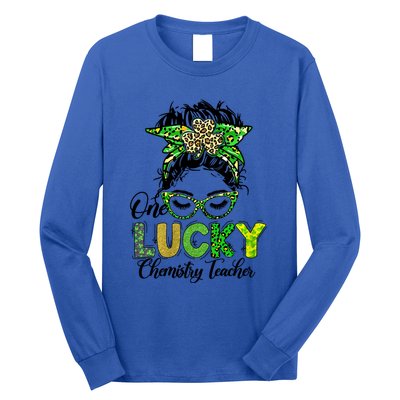 One Lucky Chemistry Teacher Happy St Patricks Day Gift Long Sleeve Shirt