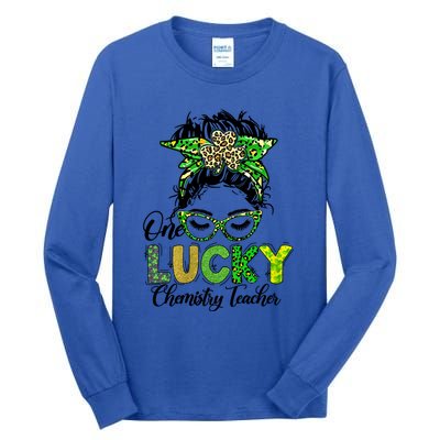 One Lucky Chemistry Teacher Happy St Patricks Day Gift Tall Long Sleeve T-Shirt