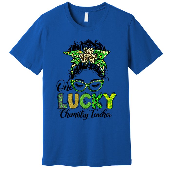 One Lucky Chemistry Teacher Happy St Patricks Day Gift Premium T-Shirt