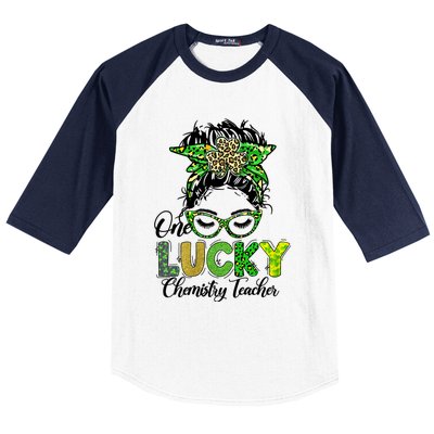 One Lucky Chemistry Teacher Happy St Patricks Day Gift Baseball Sleeve Shirt