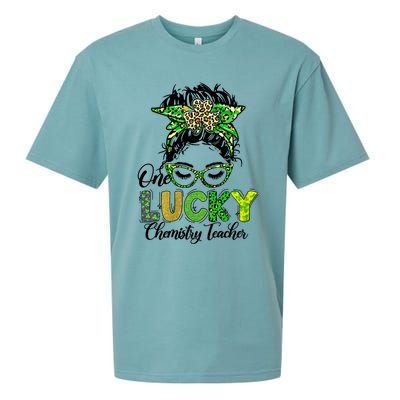 One Lucky Chemistry Teacher Happy St Patricks Day Gift Sueded Cloud Jersey T-Shirt