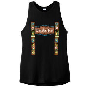 Oktoberfest Lederhosen Costume Cute German Bavarian Ladies PosiCharge Tri-Blend Wicking Tank