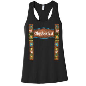 Oktoberfest Lederhosen Costume Cute German Bavarian Women's Racerback Tank