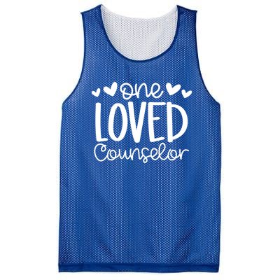 One Loved Counselor Funny School Counselor Heart Valentines Cute Gift Mesh Reversible Basketball Jersey Tank