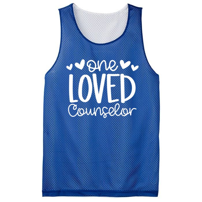 One Loved Counselor Funny School Counselor Heart Valentines Cute Gift Mesh Reversible Basketball Jersey Tank