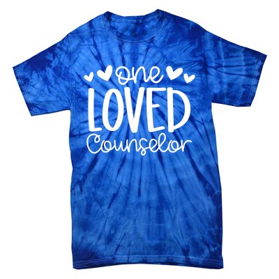 One Loved Counselor Funny School Counselor Heart Valentines Cute Gift Tie-Dye T-Shirt