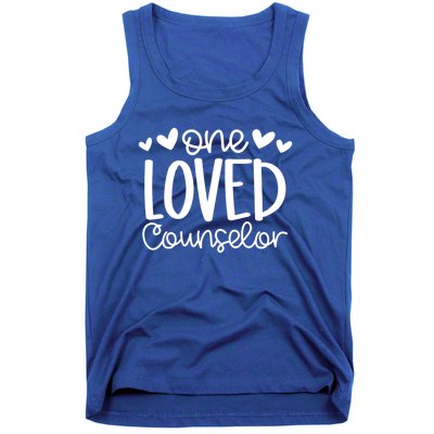 One Loved Counselor Funny School Counselor Heart Valentines Cute Gift Tank Top