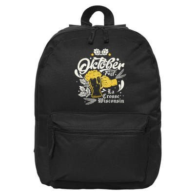 Oktoberfest La Crosse Wisconsin Octoberfest Beer Lovers 16 in Basic Backpack
