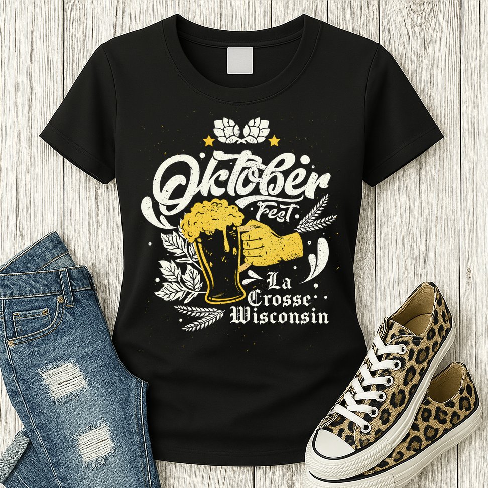 Oktoberfest La Crosse Wisconsin Octoberfest Beer Lovers Womens T-Shirt