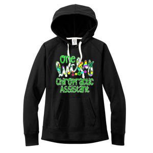 One Lucky Chiropractic Assistant St Patricks Day Nurse Women's Fleece Hoodie