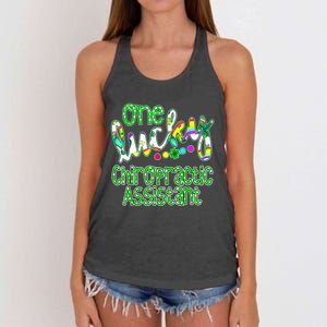 One Lucky Chiropractic Assistant St Patricks Day Nurse Women's Knotted Racerback Tank