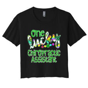 One Lucky Chiropractic Assistant St Patricks Day Nurse Women's Crop Top Tee