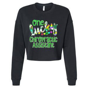 One Lucky Chiropractic Assistant St Patricks Day Nurse Cropped Pullover Crew