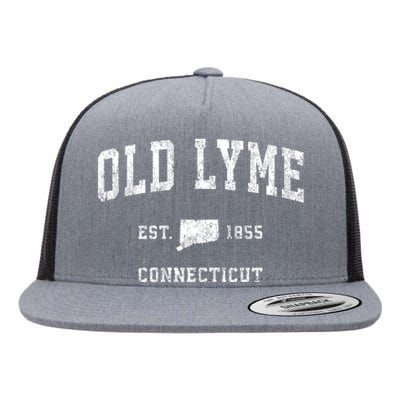 Old Lyme Connecticut Ct Vintage Sports Flat Bill Trucker Hat