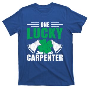 One Lucky Carpenter Funny Saint Patricks Day Graphic Funny Gift T-Shirt