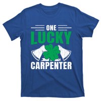 One Lucky Carpenter Funny Saint Patricks Day Graphic Funny Gift T-Shirt