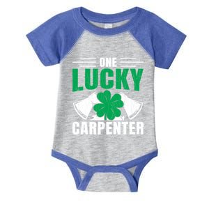 One Lucky Carpenter Funny Saint Patricks Day Graphic Funny Gift Infant Baby Jersey Bodysuit