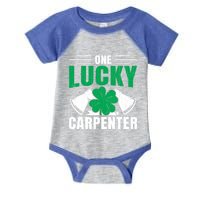 One Lucky Carpenter Funny Saint Patricks Day Graphic Funny Gift Infant Baby Jersey Bodysuit