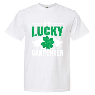 One Lucky Carpenter Funny Saint Patricks Day Graphic Funny Gift Garment-Dyed Heavyweight T-Shirt