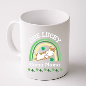 One Lucky Corgi Mama Dog Mom St Patrick's Day Irish Shamrock Gift Coffee Mug