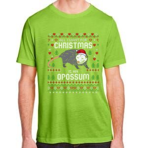 Opossums Lover Christmas Possum Ugly Xmas Gift Adult ChromaSoft Performance T-Shirt