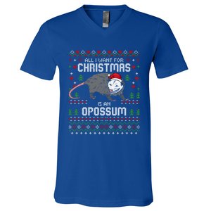 Opossums Lover Christmas Possum Ugly Xmas Gift V-Neck T-Shirt