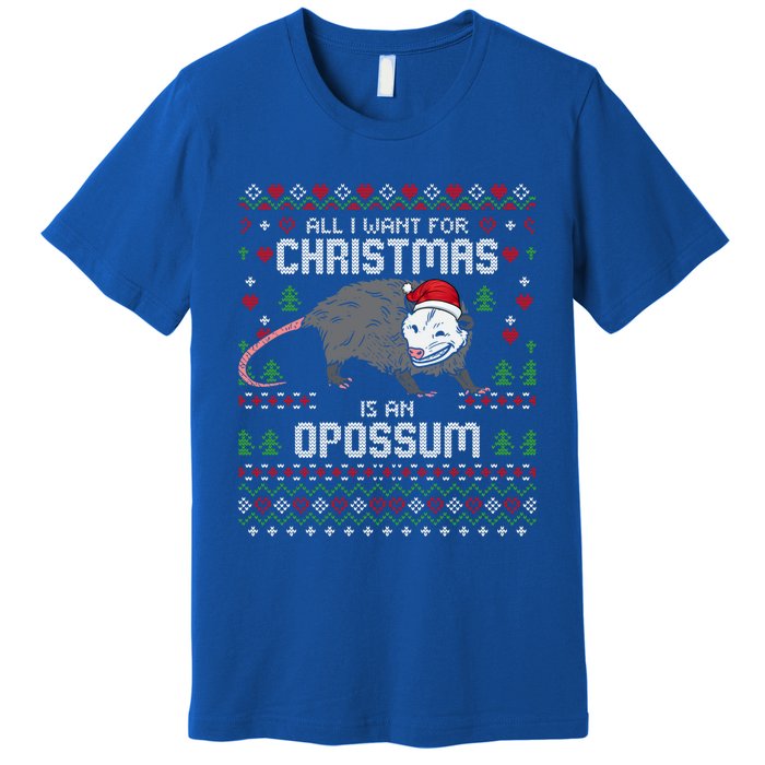 Opossums Lover Christmas Possum Ugly Xmas Gift Premium T-Shirt