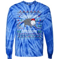 Opossums Lover Christmas Possum Ugly Xmas Gift Tie-Dye Long Sleeve Shirt