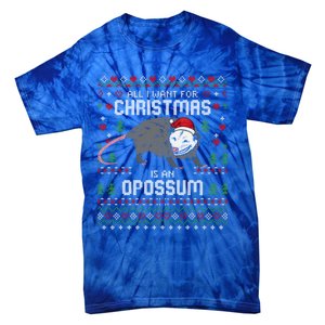 Opossums Lover Christmas Possum Ugly Xmas Gift Tie-Dye T-Shirt