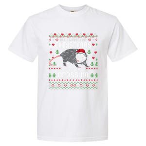 Opossums Lover Christmas Possum Ugly Xmas Gift Garment-Dyed Heavyweight T-Shirt