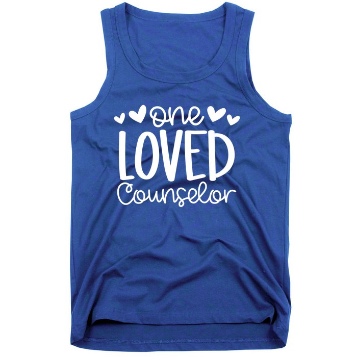 One Loved Counselor Funny School Counselor Heart Valentines Great Gift Tank Top