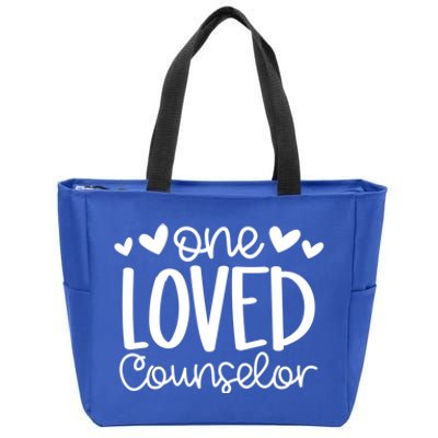 One Loved Counselor Funny School Counselor Heart Valentines Great Gift Zip Tote Bag