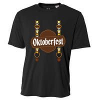 Oktoberfest Lederhosen Costume Cute German Bavarian Cooling Performance Crew T-Shirt