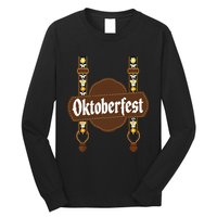 Oktoberfest Lederhosen Costume Cute German Bavarian Long Sleeve Shirt