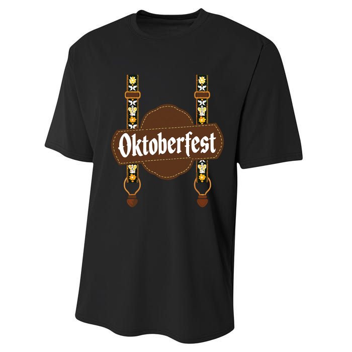 Oktoberfest Lederhosen Costume Cute German Bavarian Performance Sprint T-Shirt