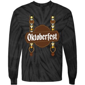 Oktoberfest Lederhosen Costume Cute German Bavarian Tie-Dye Long Sleeve Shirt