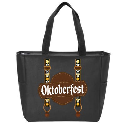 Oktoberfest Lederhosen Costume Cute German Bavarian Zip Tote Bag