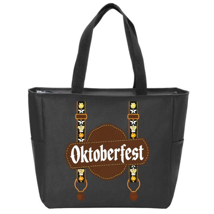 Oktoberfest Lederhosen Costume Cute German Bavarian Zip Tote Bag