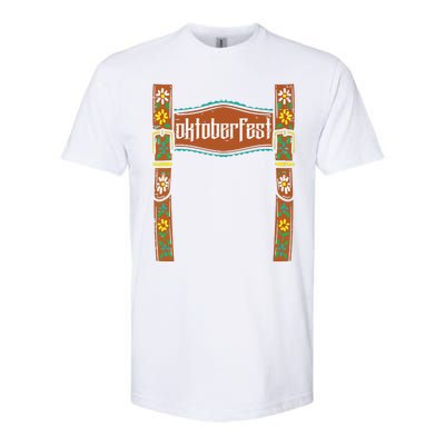 Oktoberfest Lederhosen Costume Cute German Bavarian Softstyle CVC T-Shirt