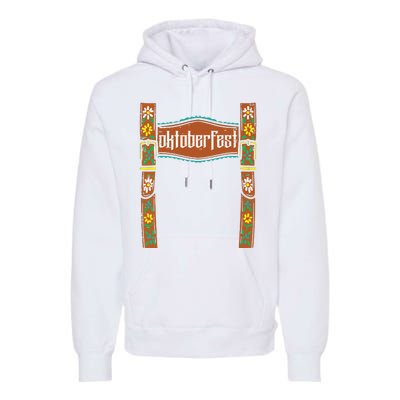 Oktoberfest Lederhosen Costume Cute German Bavarian Premium Hoodie