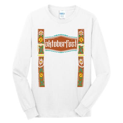 Oktoberfest Lederhosen Costume Cute German Bavarian Tall Long Sleeve T-Shirt