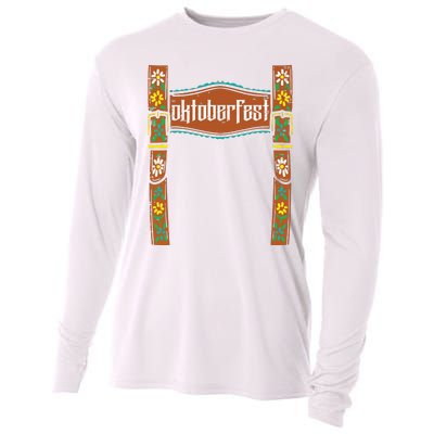 Oktoberfest Lederhosen Costume Cute German Bavarian Cooling Performance Long Sleeve Crew