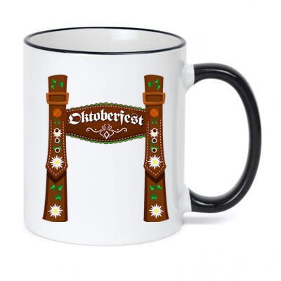 Oktoberfest Lederhosen Costume Cute German Bavarian 11oz Black Color Changing Mug