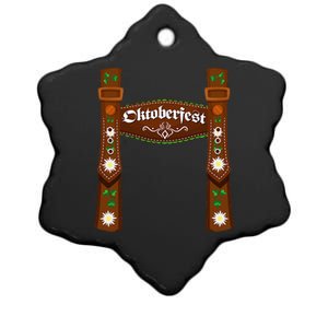 Oktoberfest Lederhosen Costume Cute German Bavarian Ceramic Star Ornament